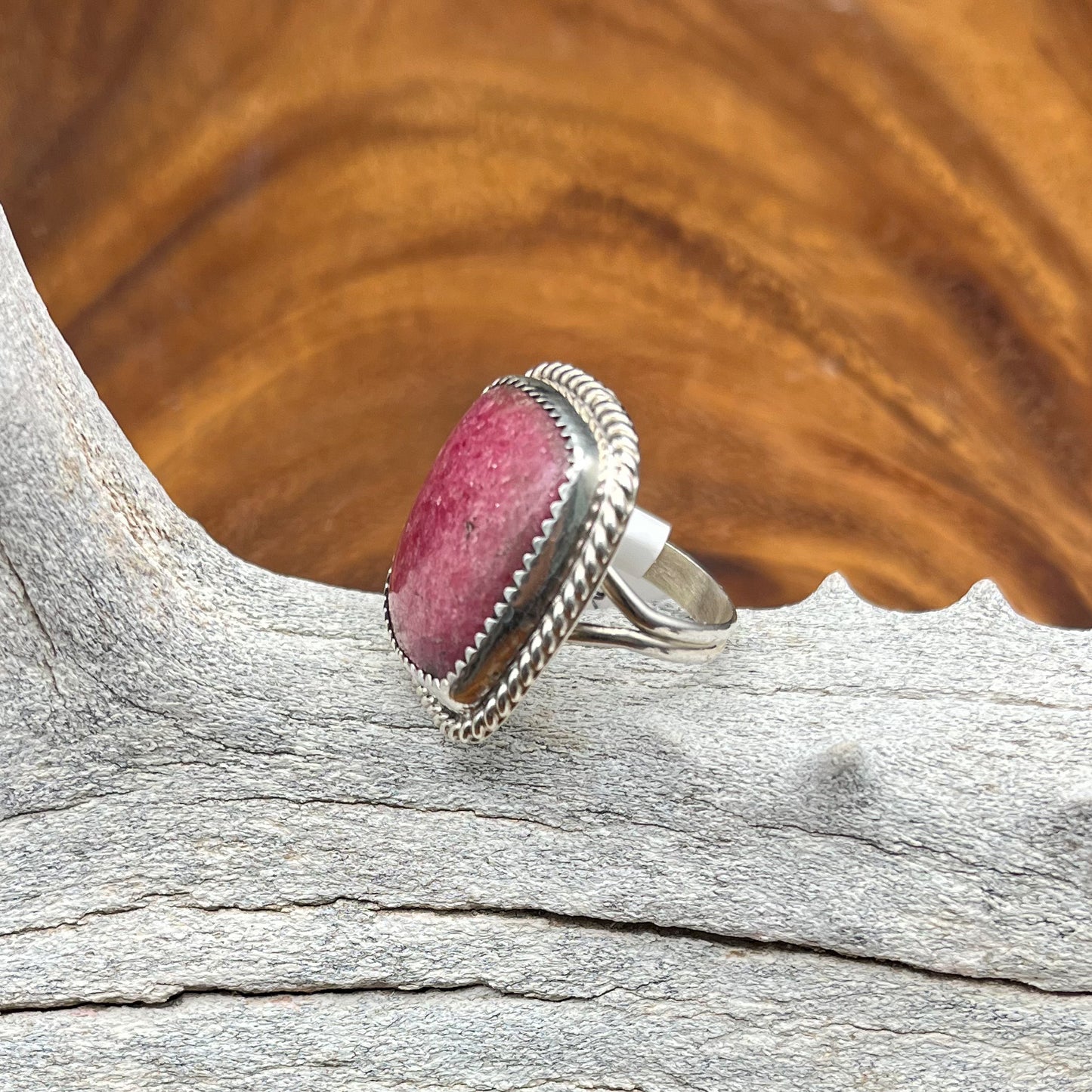 Authentic Native American Handmade Rhodonite Ring