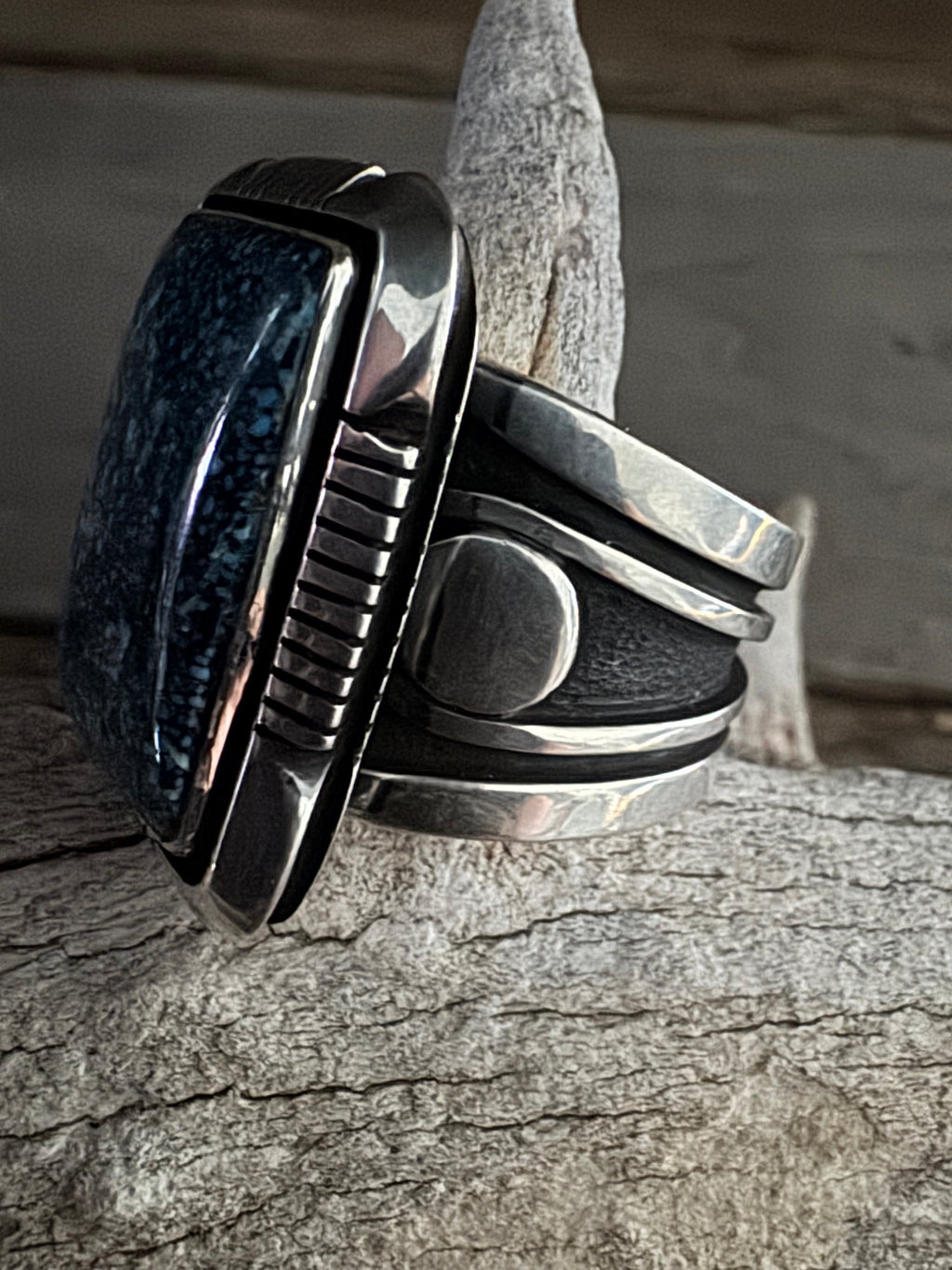 Cooper Willie HandmadeSilver- Kingman Web High Grade Ring Size 13