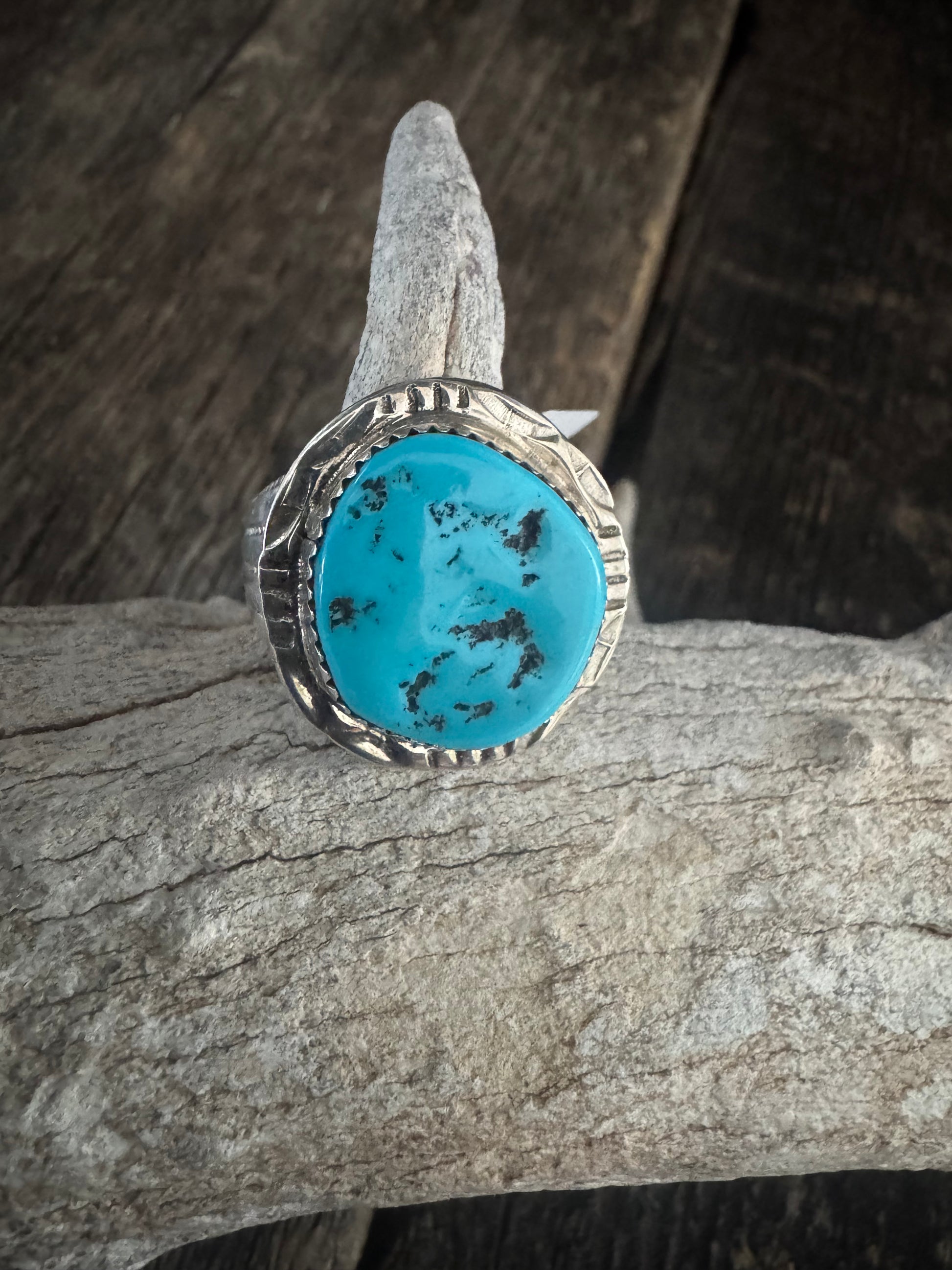 Sleeping Beauty Nugget Turquoise Ring Size 11