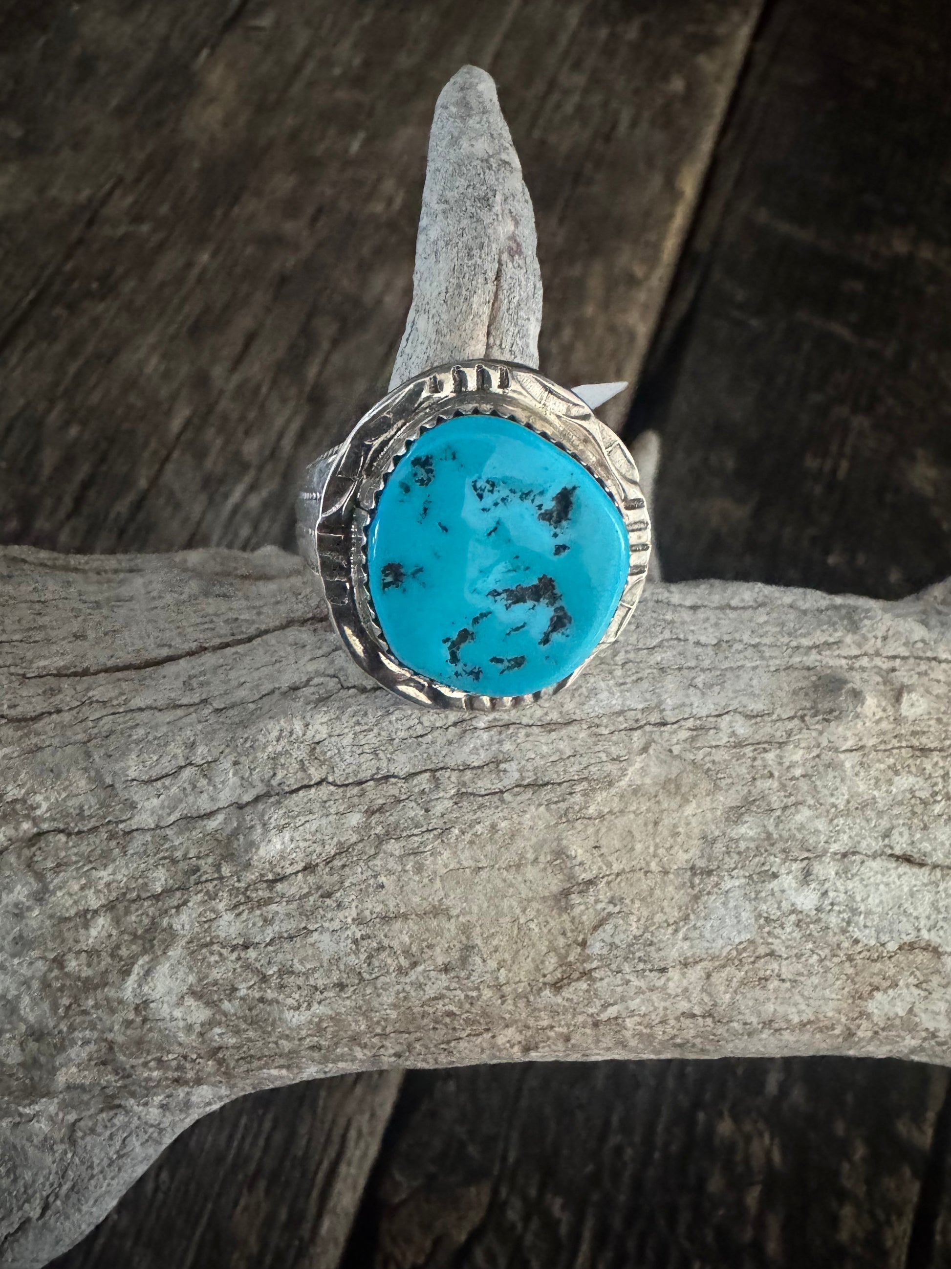 Sleeping Beauty Nugget Turquoise Ring Size 11