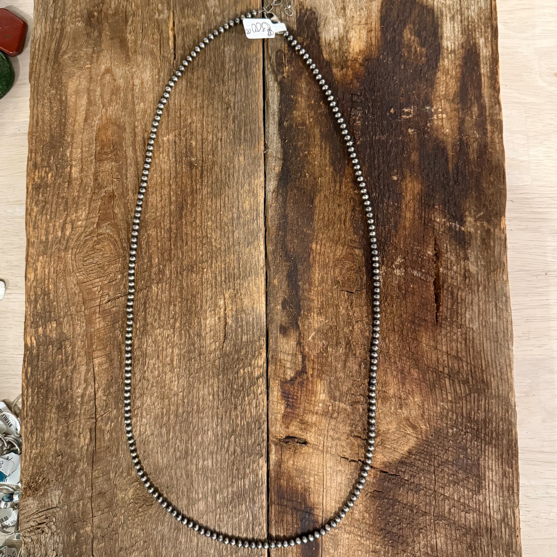 Authentic Native American Handmade Sterling Silver Navajo Pearls