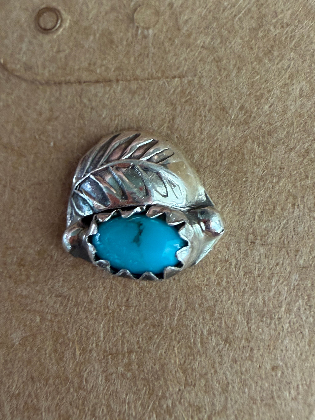 Native American Handmade Sterling Silver Turquoise Earrings