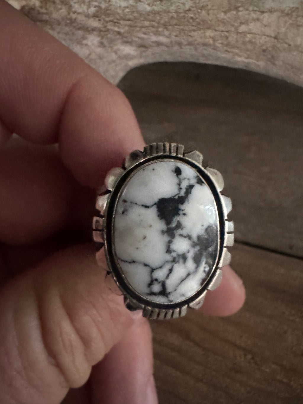 Cooper Willie White Buffalo Ring Size 10.5