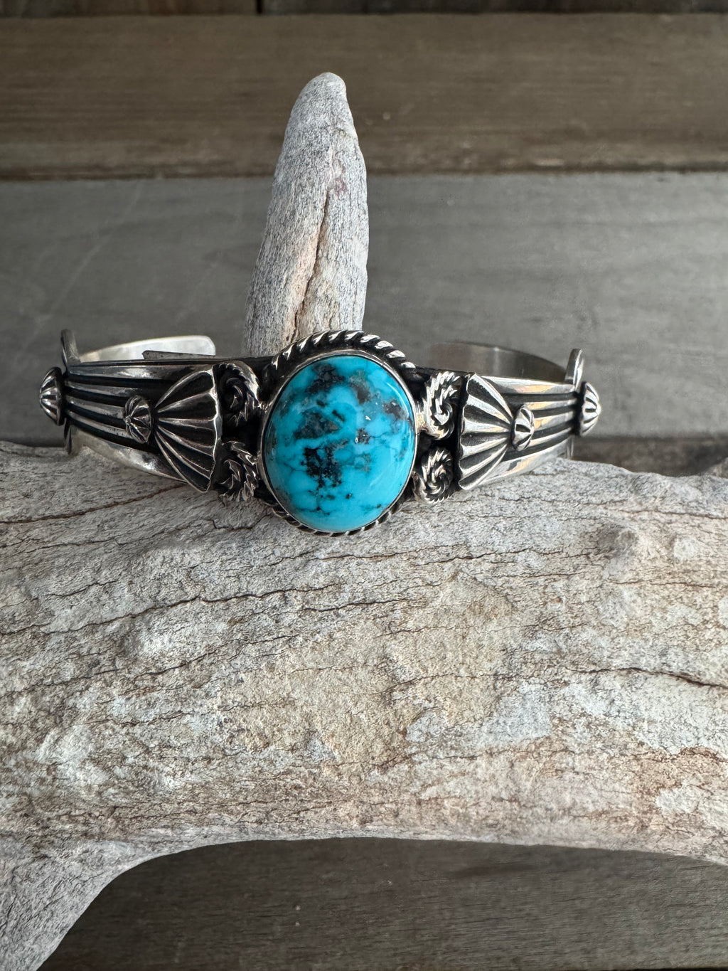 Handmade Women’s Sterling Silver-Turquoise Bracelet/Cuff
