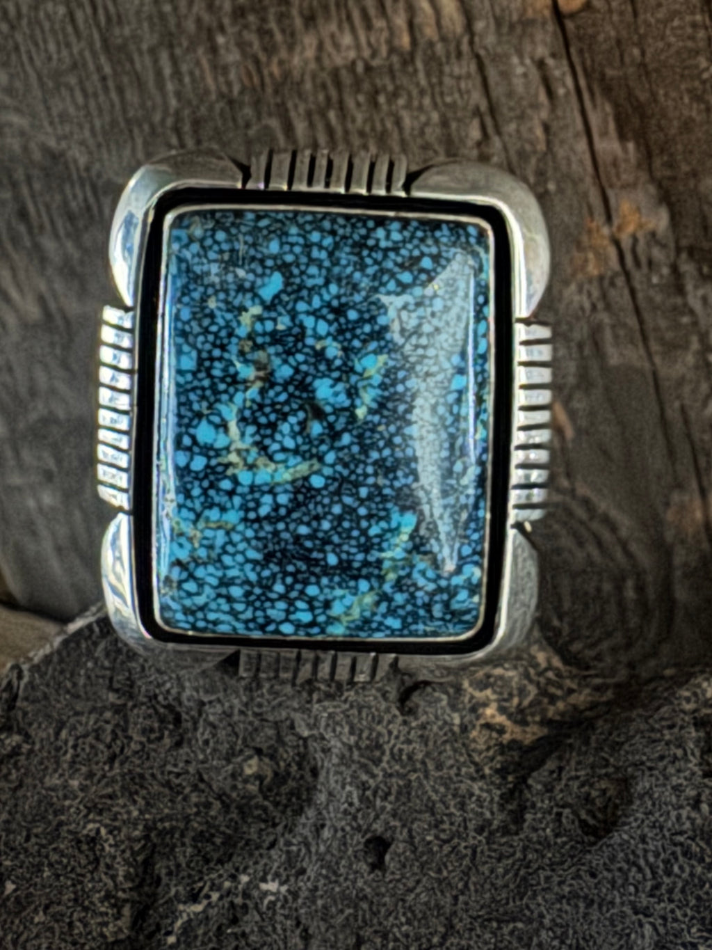 Cooper Willie HandmadeSilver- Kingman Web High Grade Ring Size 13