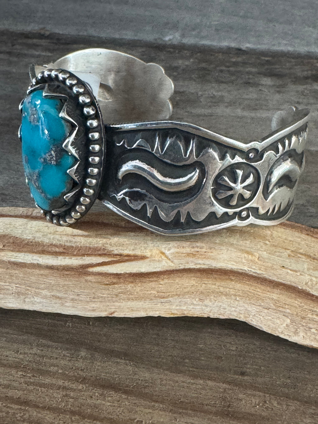 Randy Begay Handmade Turquoise-Silver Bracelet-Cuff