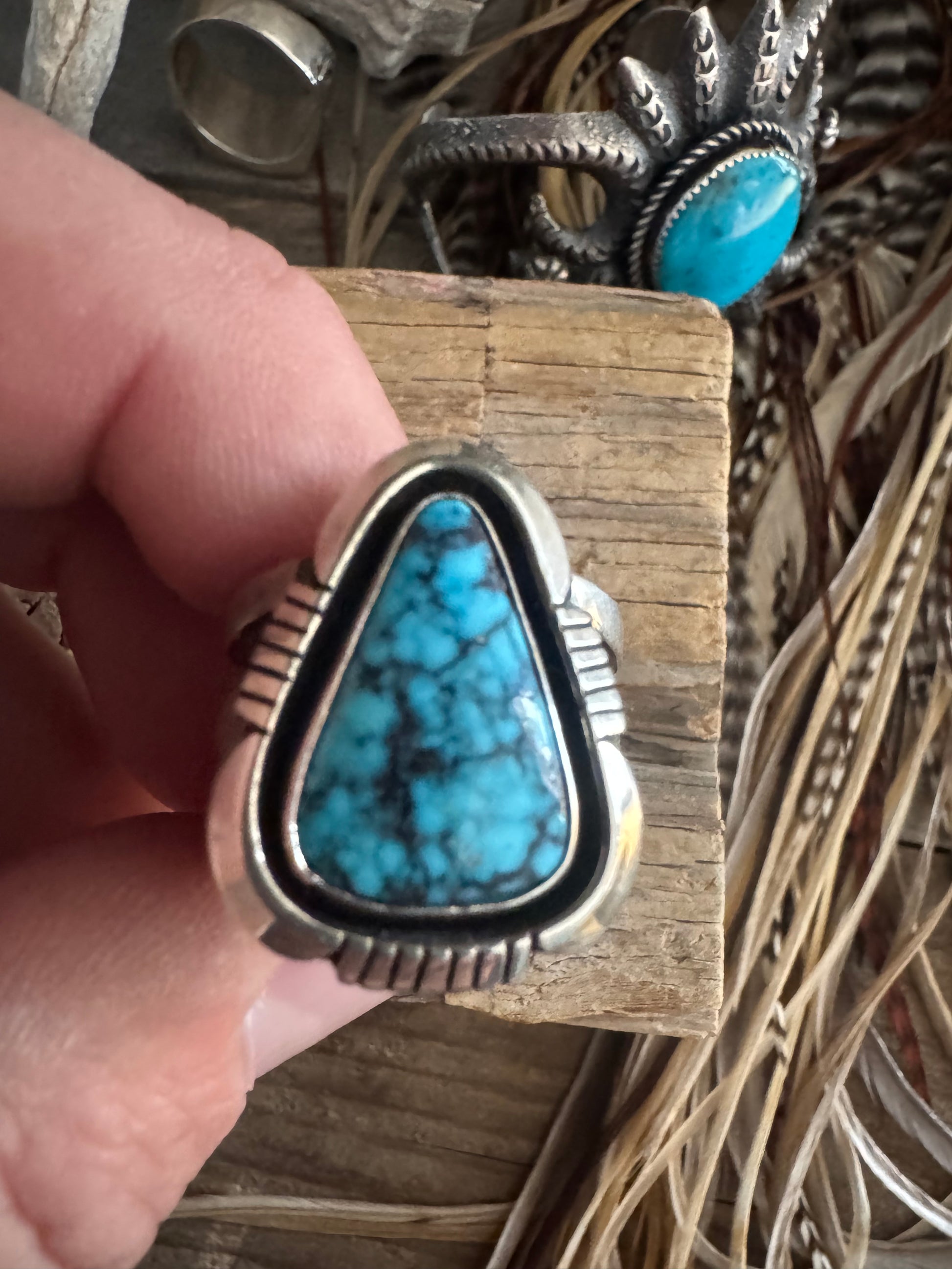 Cooper Willie Handmade Sterling Silver Kingman Web Ring Size 10