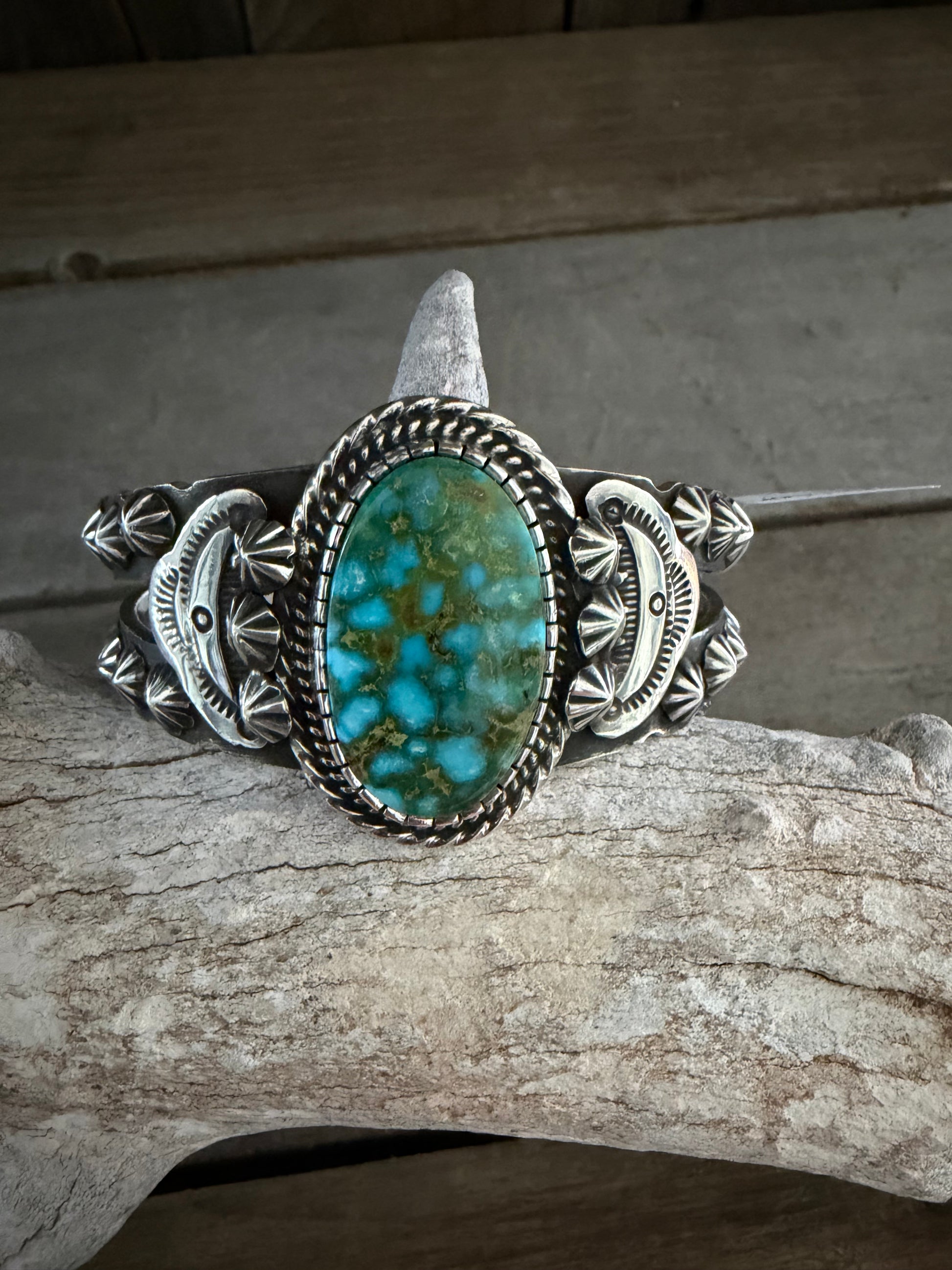 Native American J Nelson Handmade Sterling Silver- Kingman High-grade Women’s Cuff