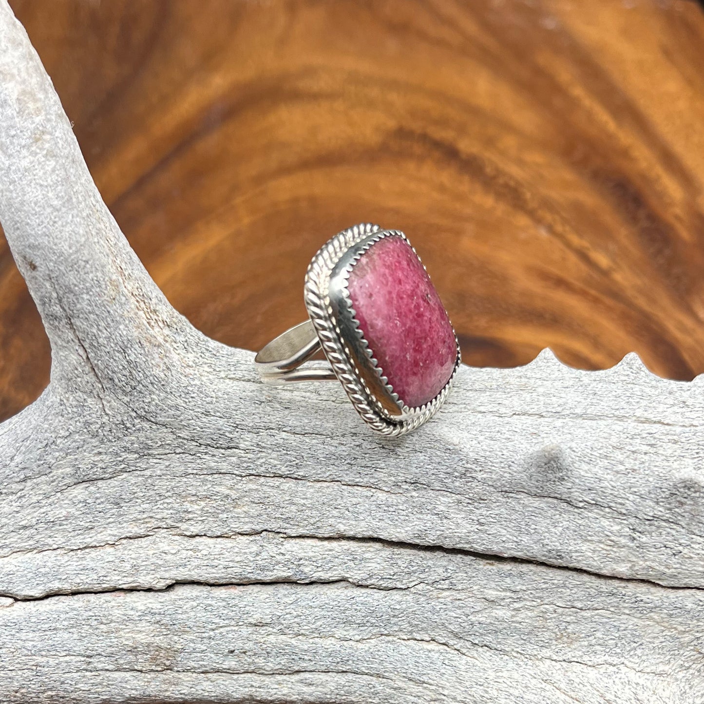 Authentic Native American Handmade Rhodonite Ring