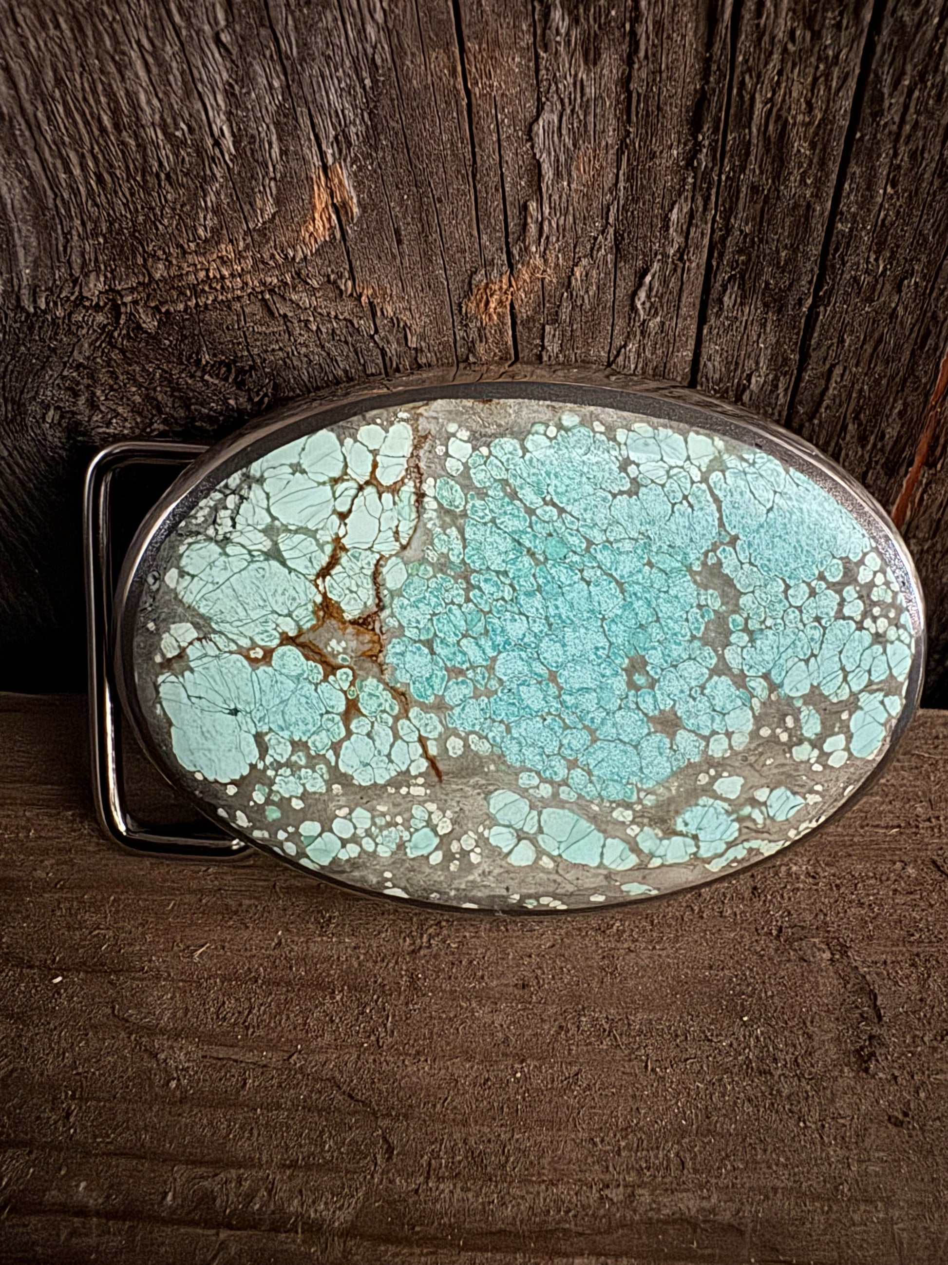 Number 8 Turquoise Belt Buckle