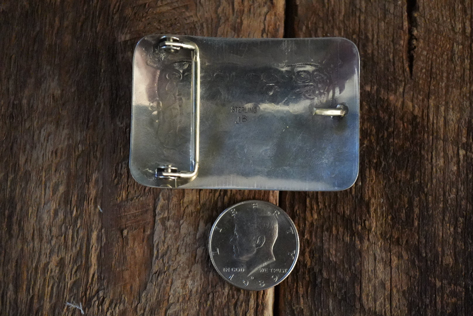 Sterling Silver Handmade-Hand Stamped Custom Belt Buckle