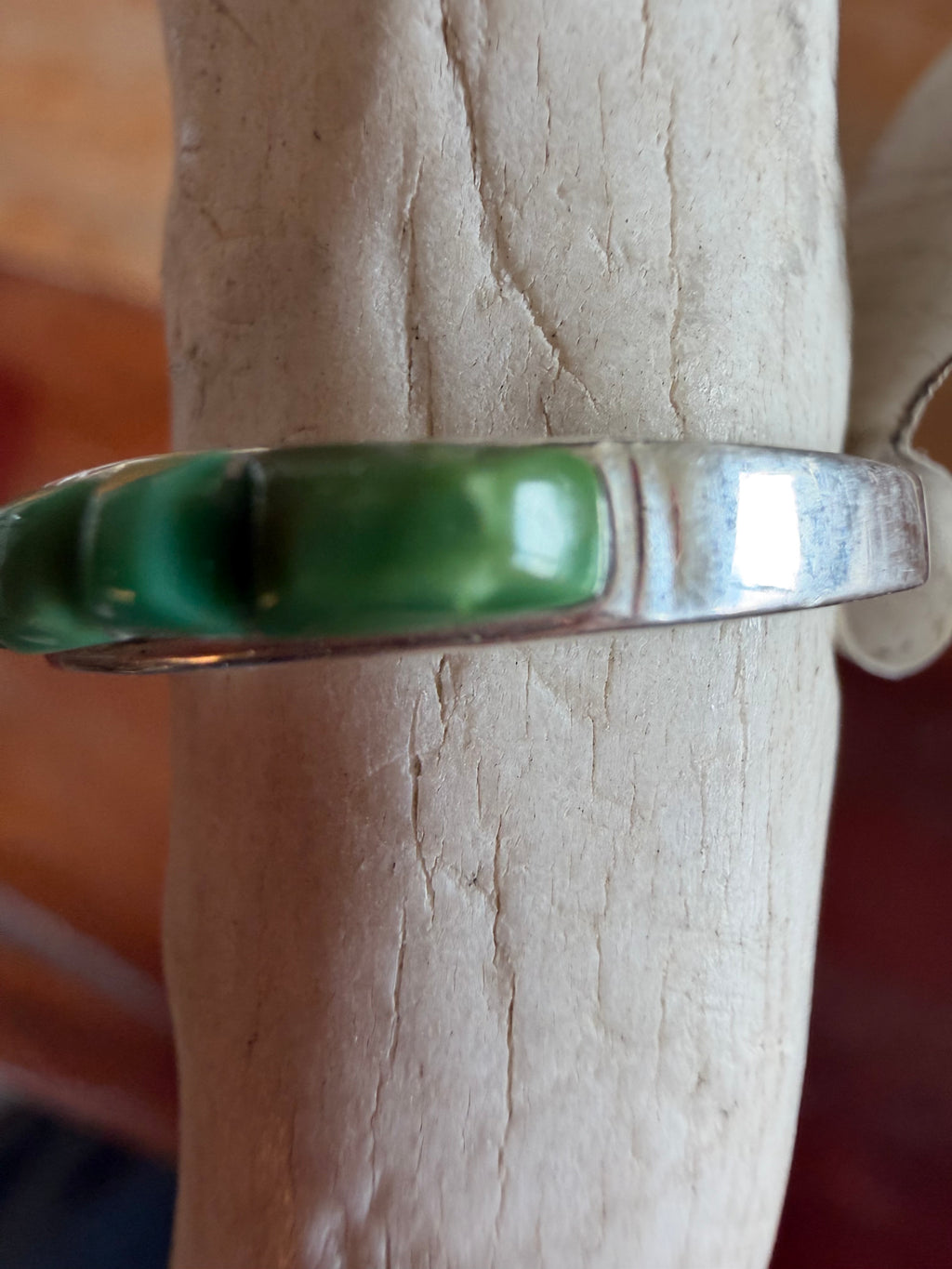 Native American Handmade Sterling Silver Turquoise Ring Size 6.25