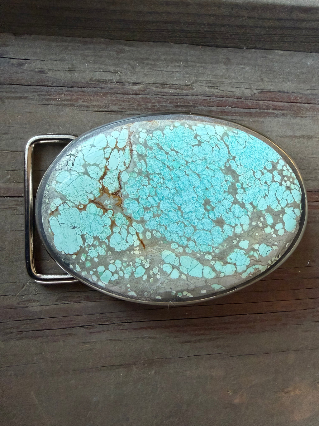 Number 8 Turquoise Belt Buckle