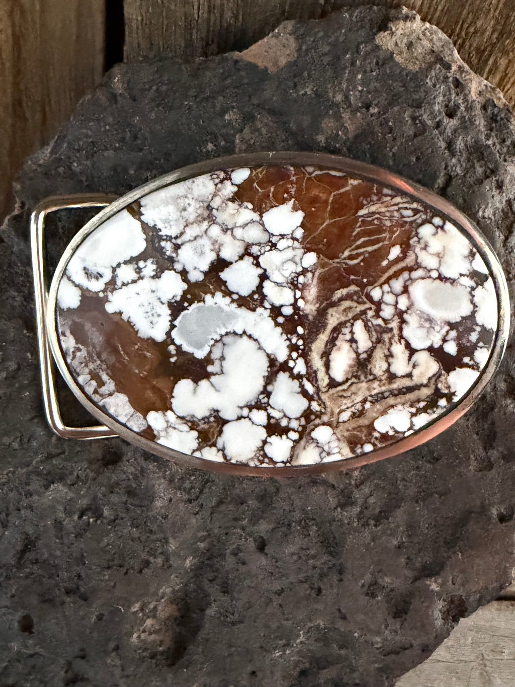 Wild-Horse Magnesite Handmade Belt Buckle (Large)