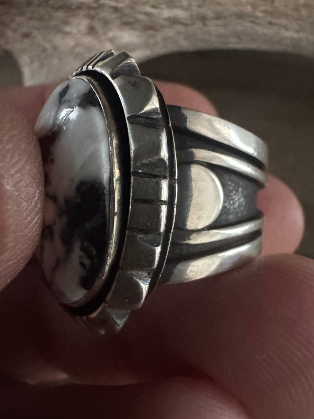 Cooper Willie White Buffalo Ring Size 10.5