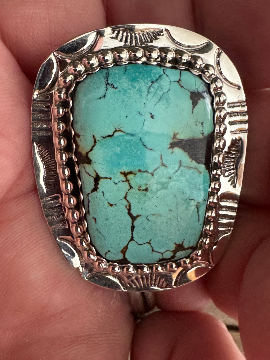 Handmade Sterling Silver RoystonTurquoise Pendant-Bolo