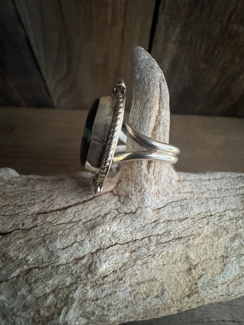 Blackjack Handmade Turquoise Ring Size 7