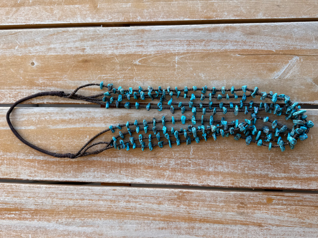 Handmade Custom Kingman Nugget and Heishi Bead Necklace