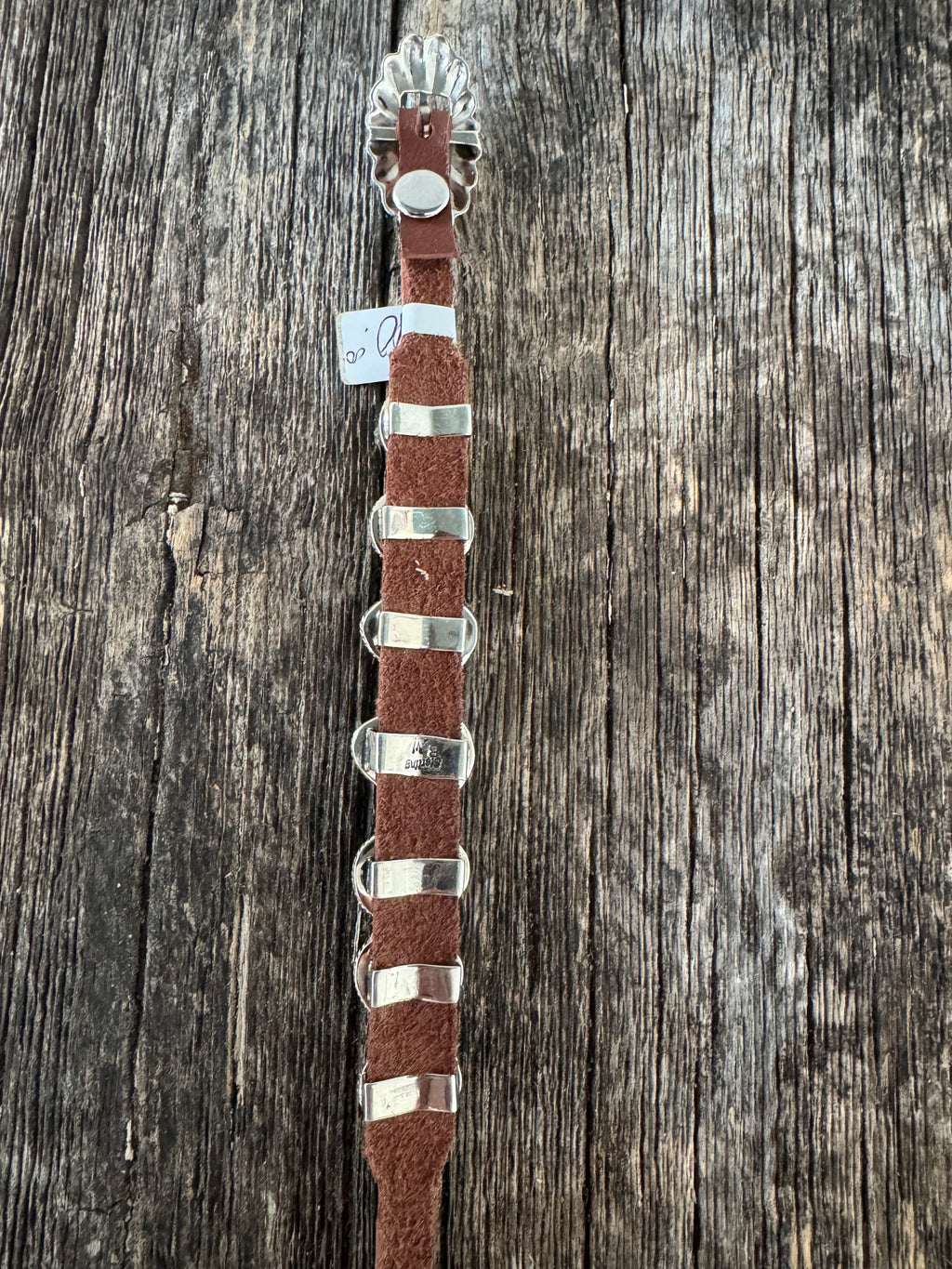 7 Stone Leather Bracelet