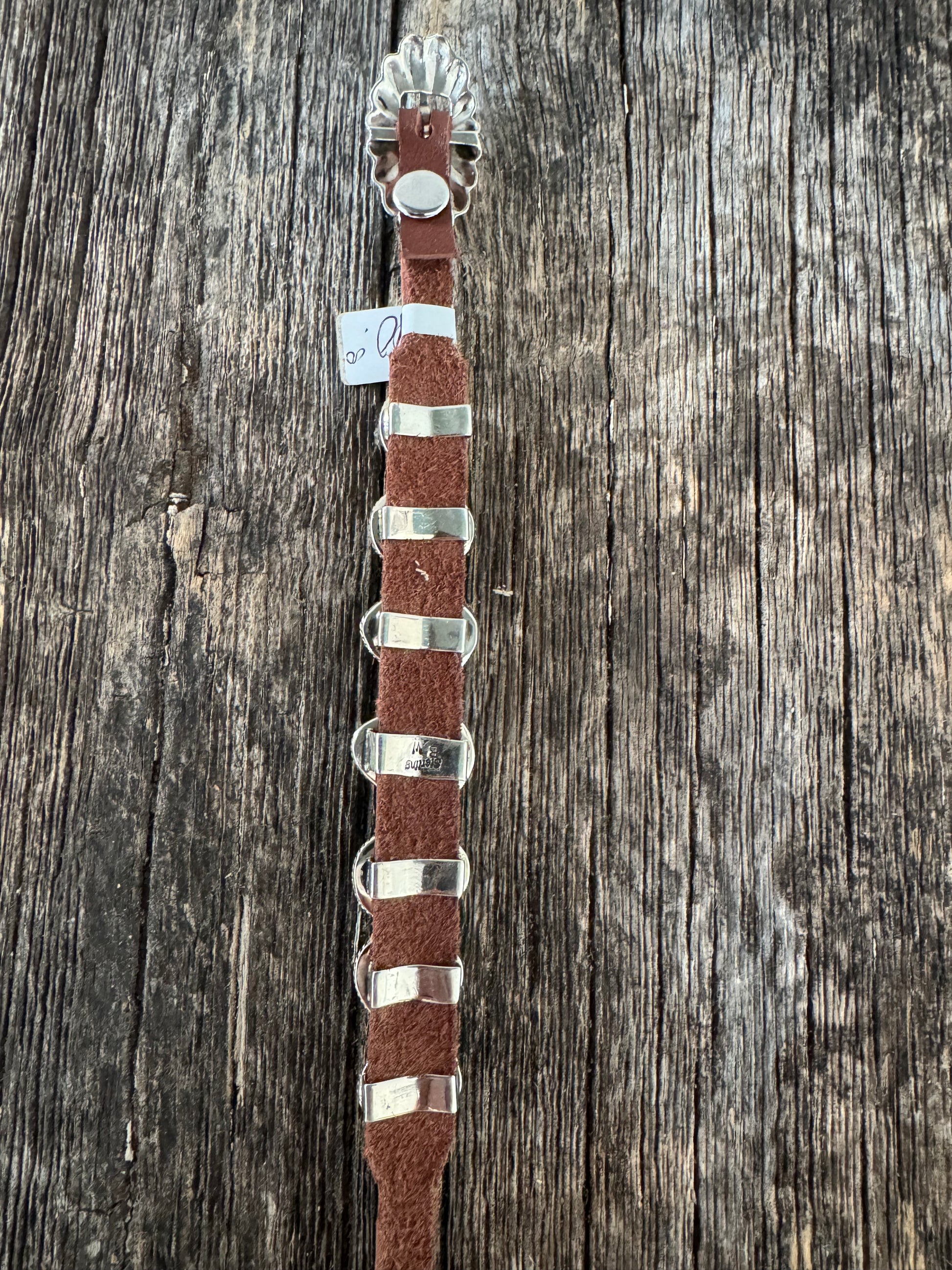 7 Stone Leather Bracelet