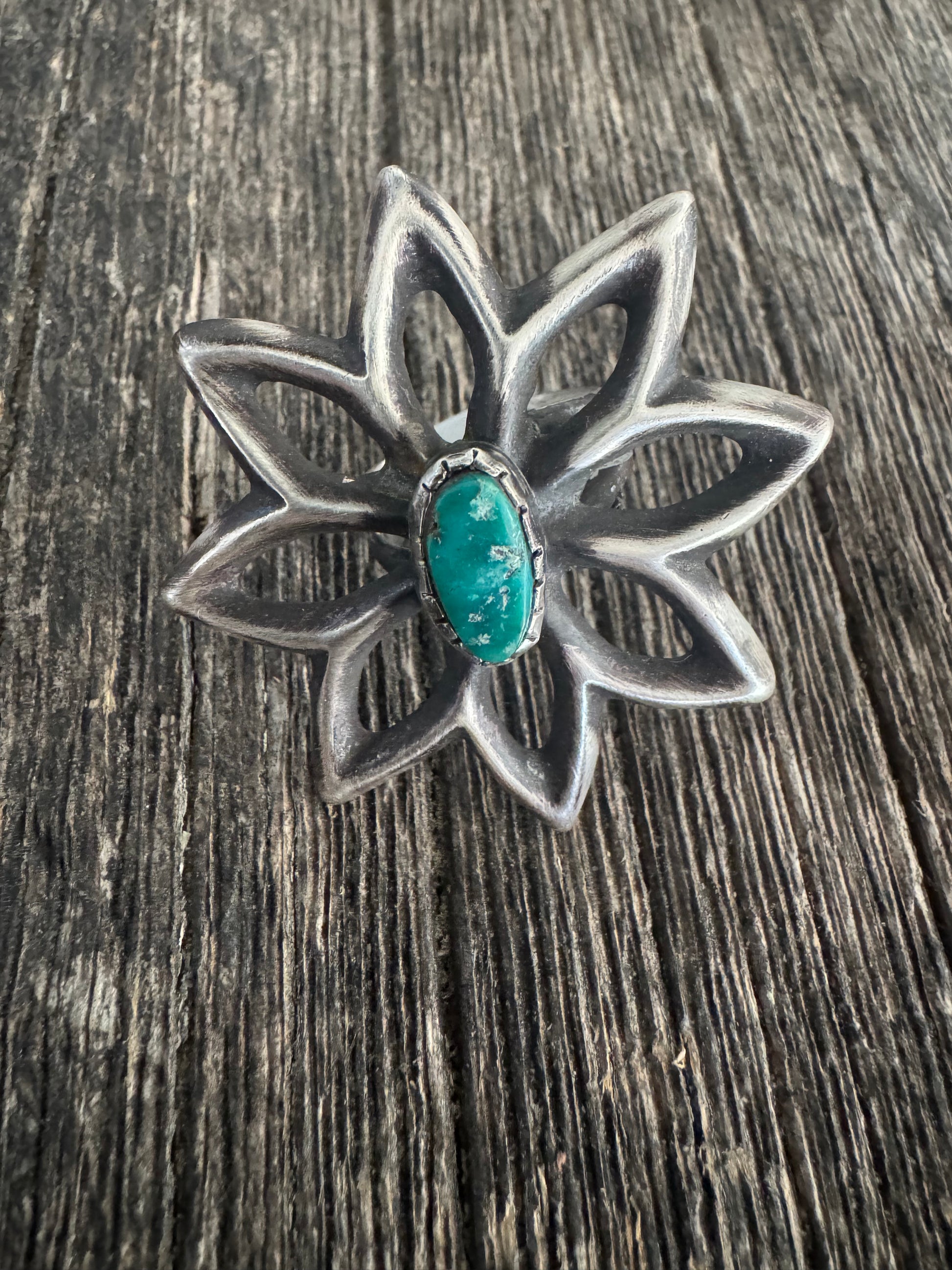 Vintage Silver Cast Star Ring