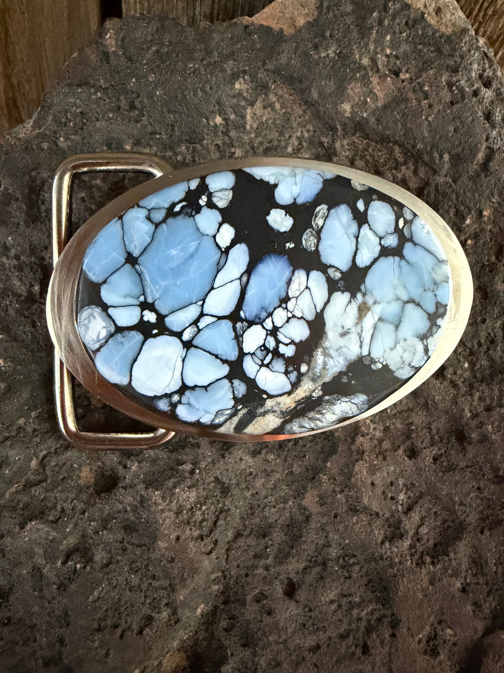 Red River Lavender Blue Turquoise Belt Buckle