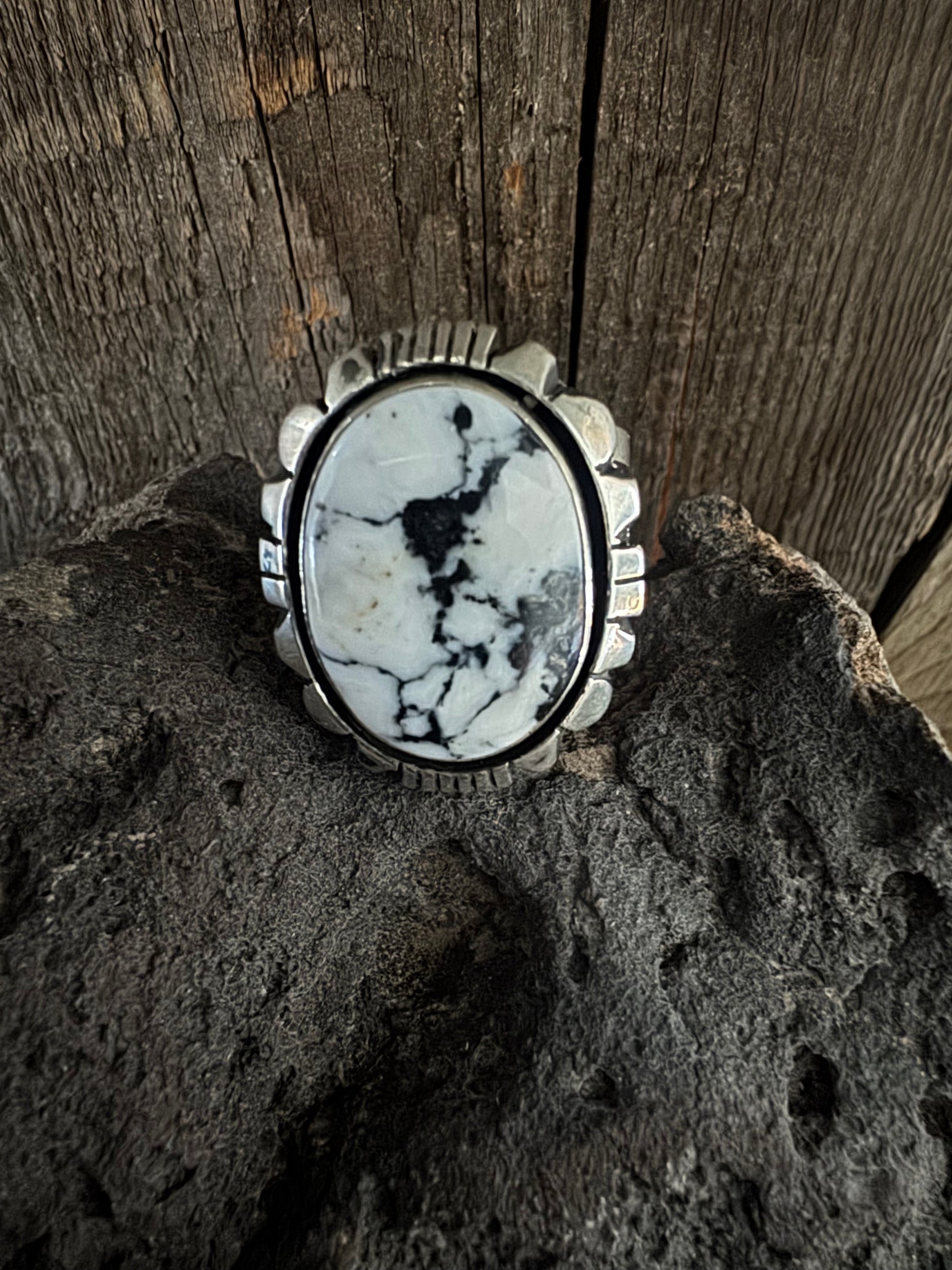 Cooper Willie White Buffalo Ring Size 10.5