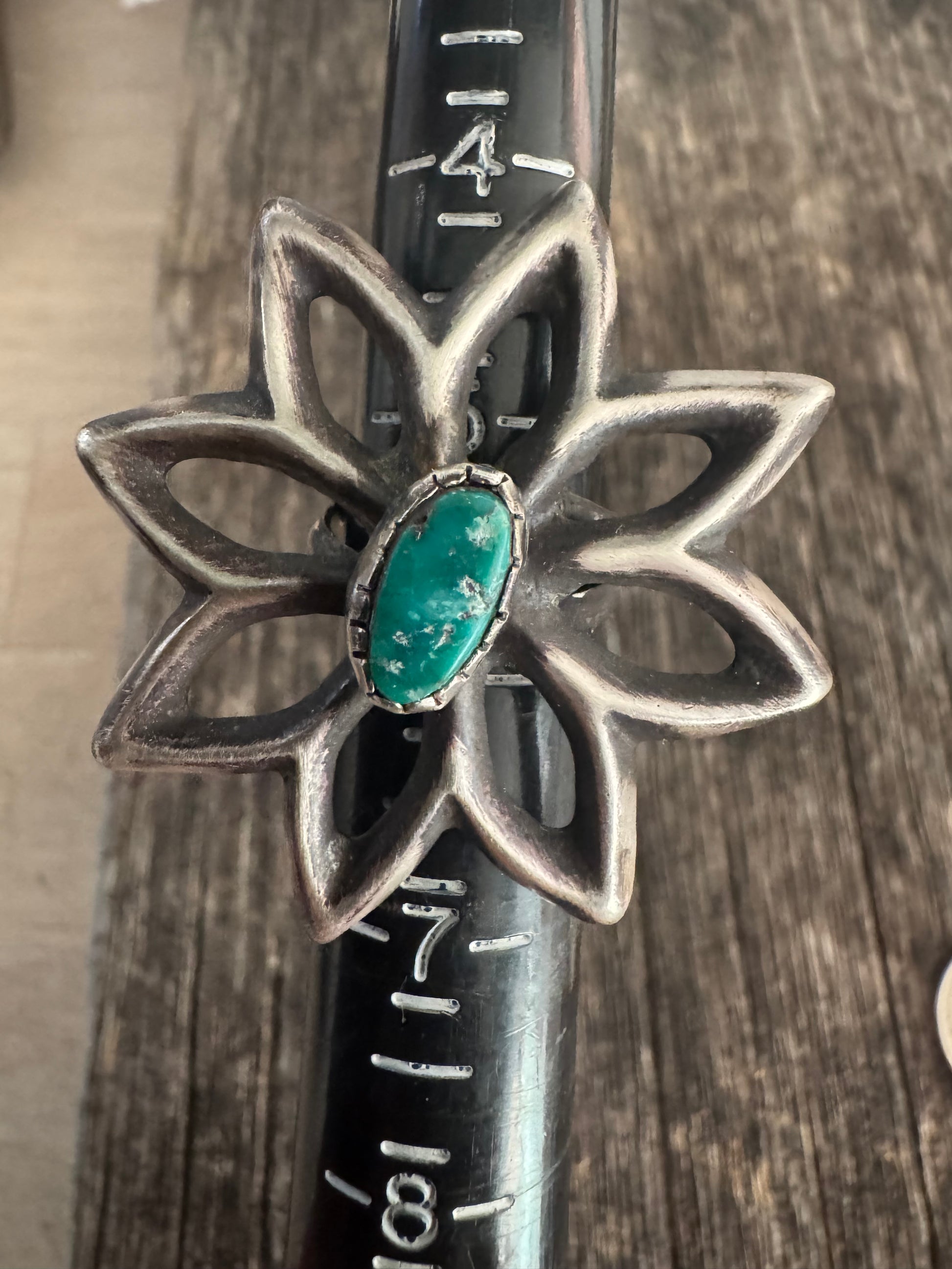 Vintage Silver Cast Star Ring