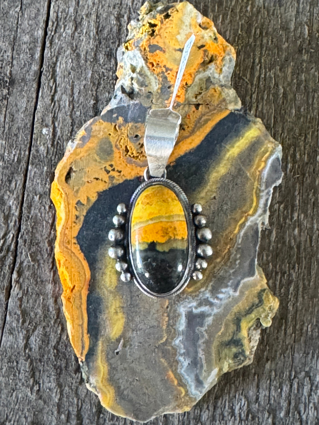 Bumble Bee Jasper Pendant