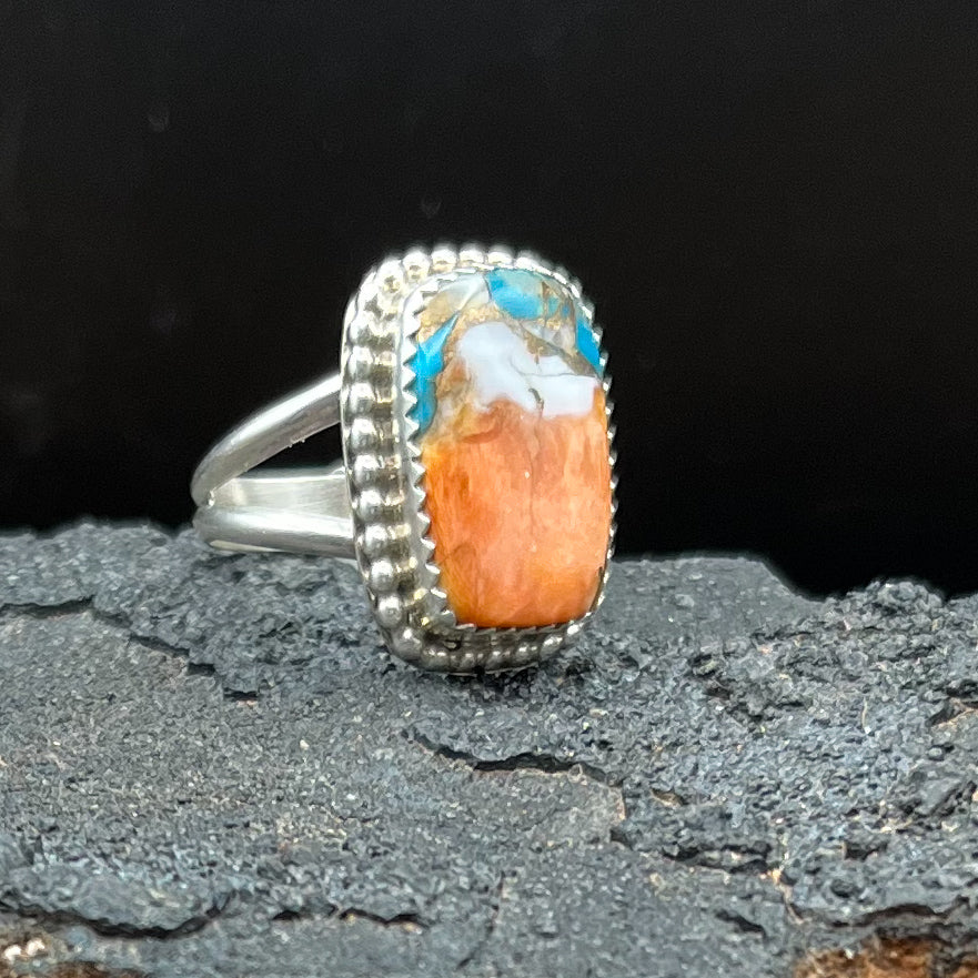 Authentic Native American Handmade Mojave Turquoise Ring