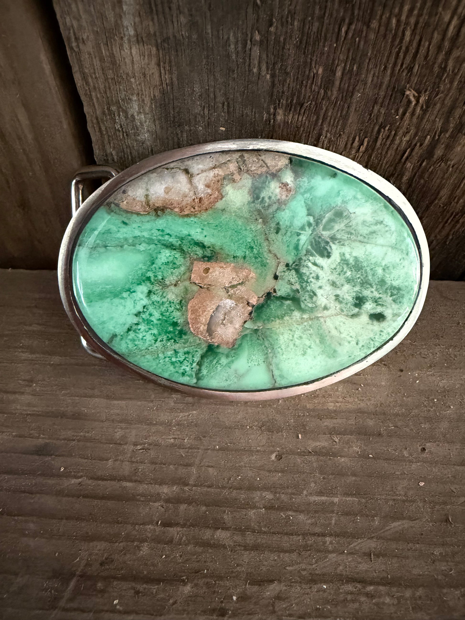 Lucin Variscite Handmade Belt Buckle (Large)