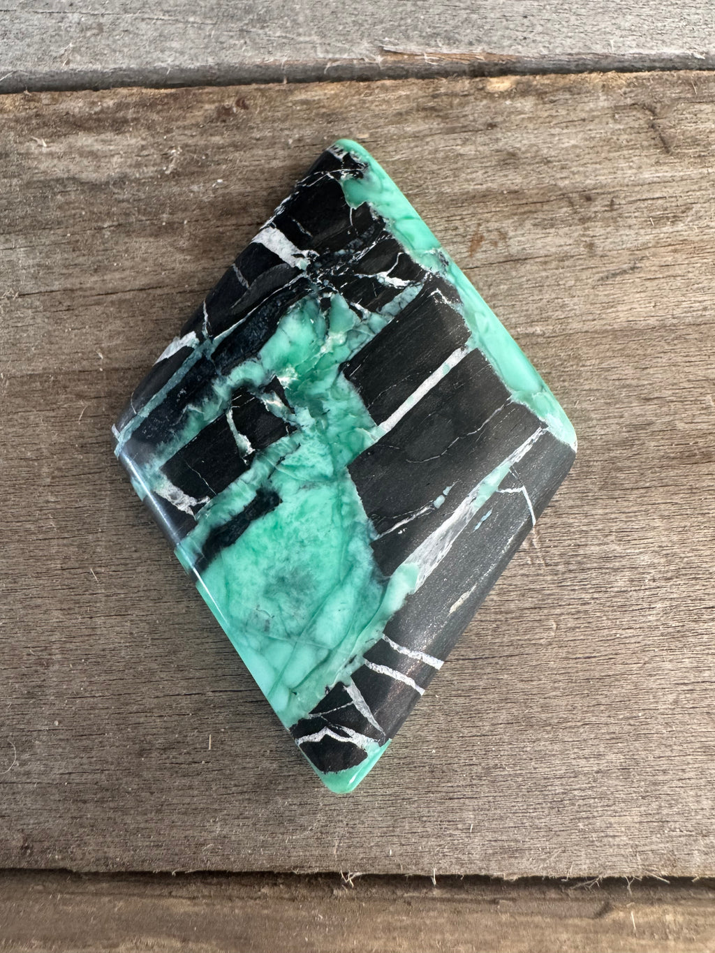 Black Ridge Variscite Giant Diamond Cab 165 Carats