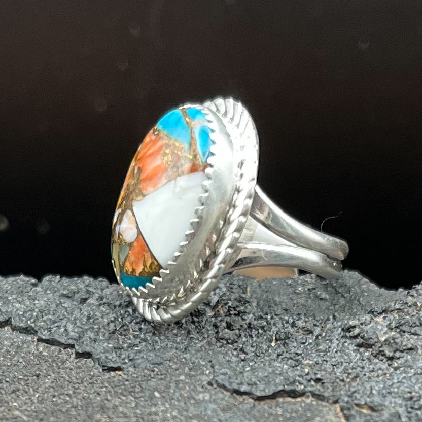 Authentic Native American Handmade Mojave Turquoise Ring