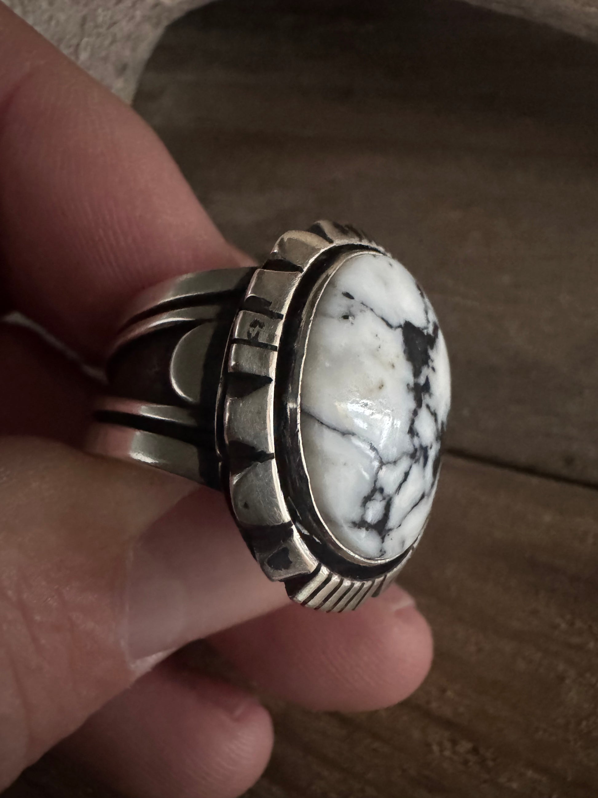 Cooper Willie White Buffalo Ring Size 10.5