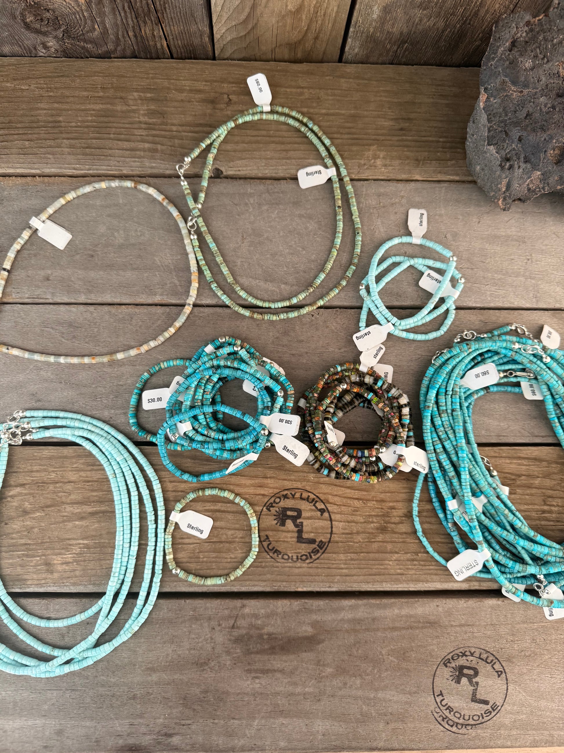 Howlite stretch stacking bracelet