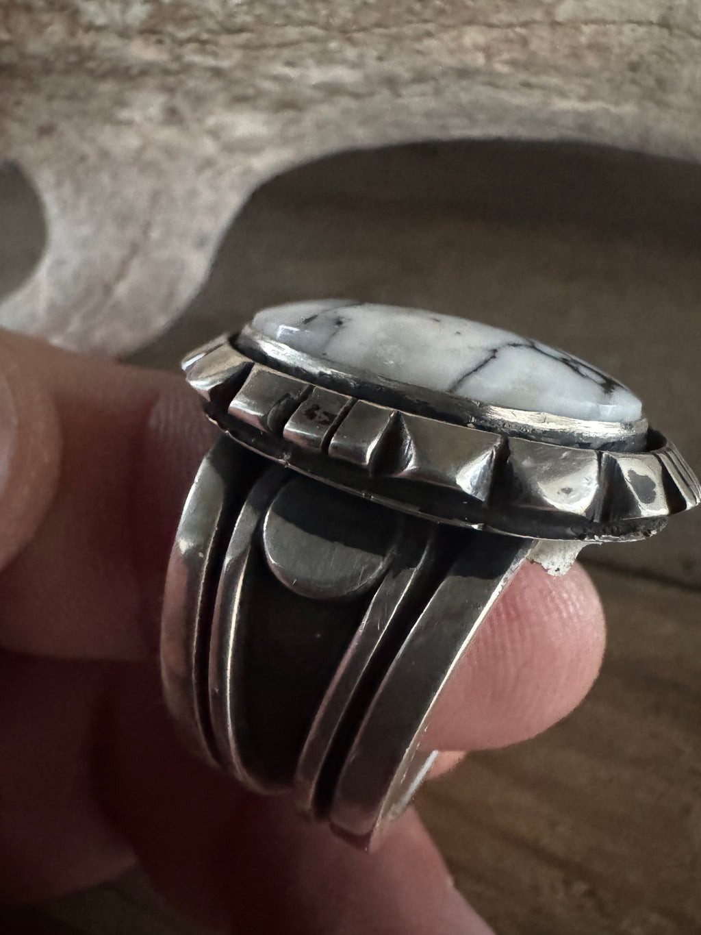 Cooper Willie White Buffalo Ring Size 10.5