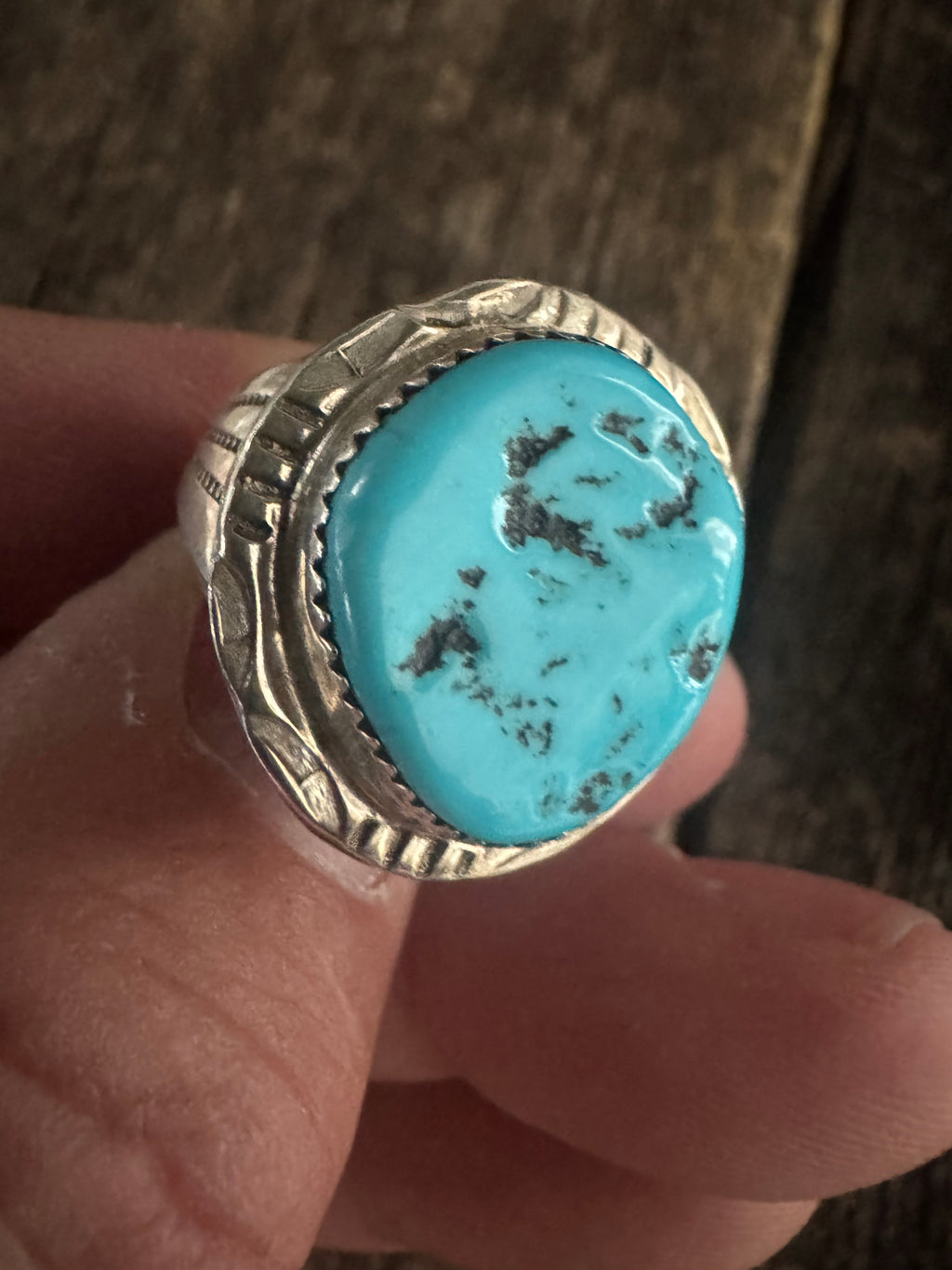 Sleeping Beauty Nugget Turquoise Ring Size 11