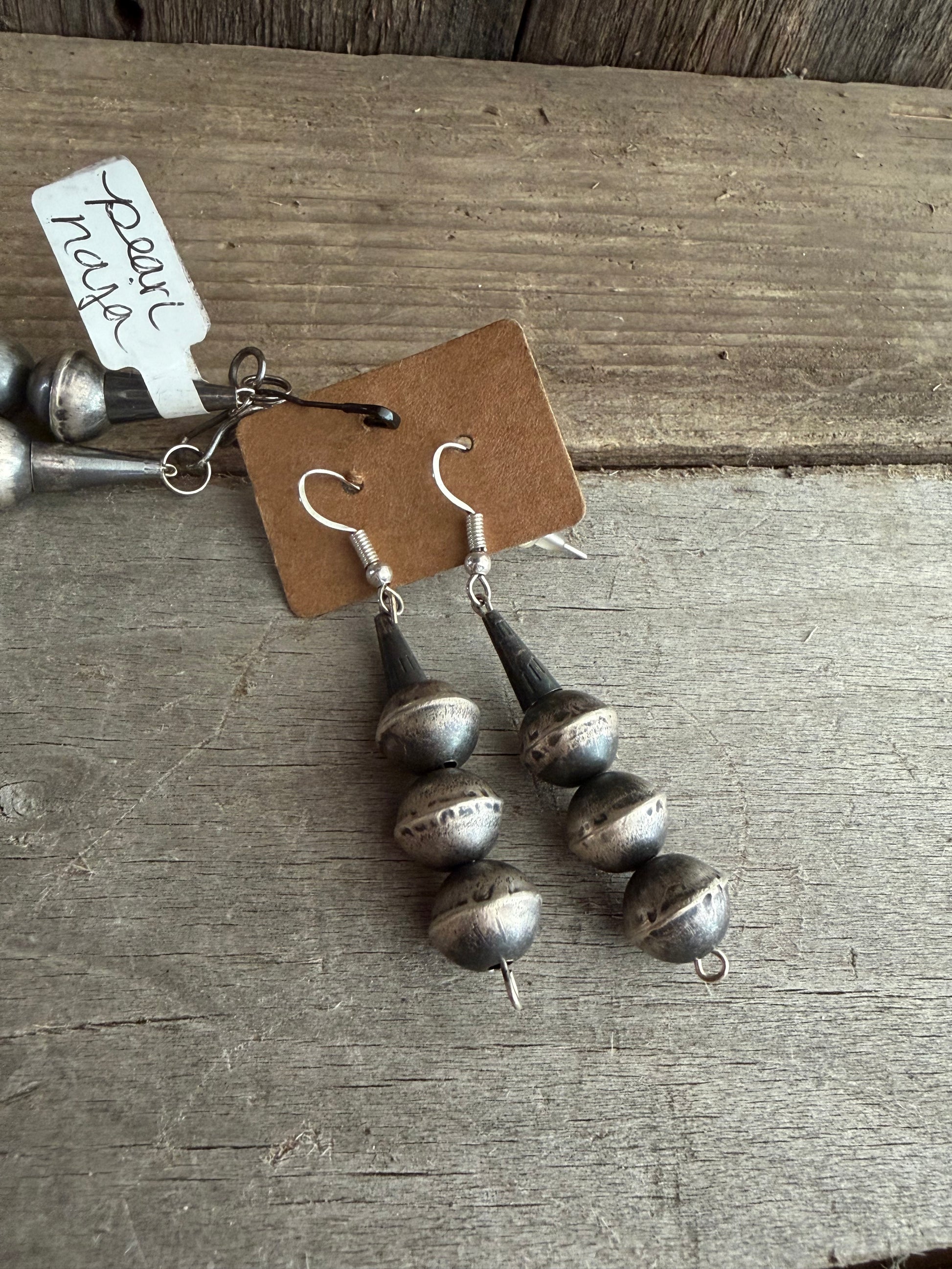 Native American Handmade Navajo Pearl Squash Blossom Nadja Vintage Sterling Silver 😮