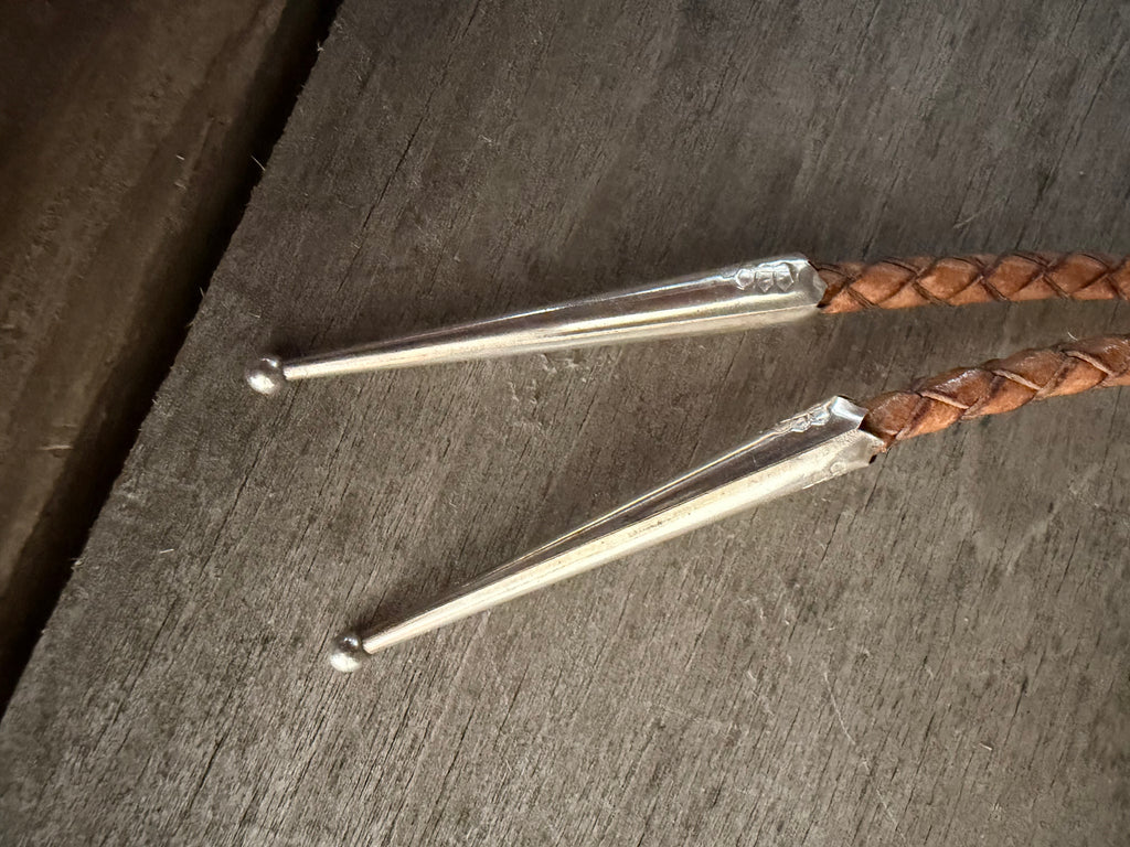 Handmade Desert Bloom Variscite Bolo Tie W/Sterling Silver Tips