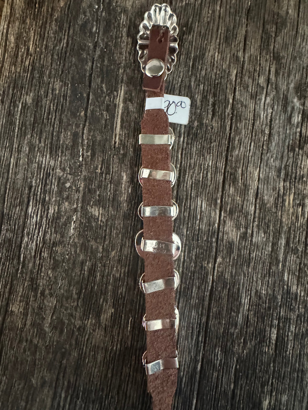 7 Stone Leather Bracelet