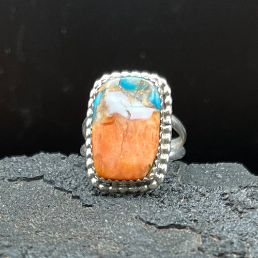 Authentic Native American Handmade Mojave Turquoise Ring