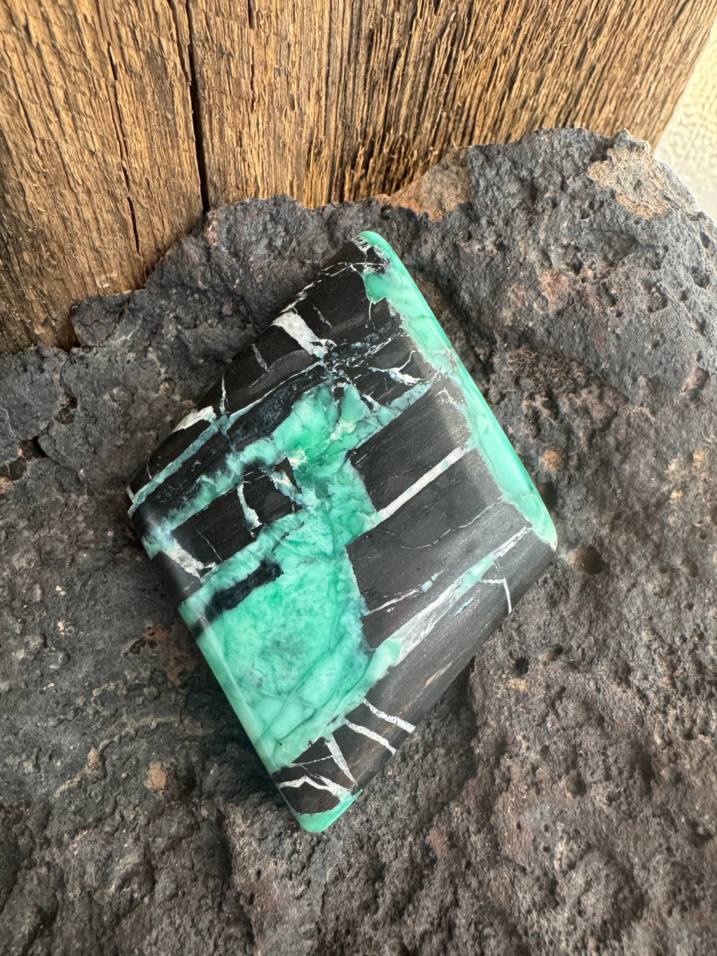 Black Ridge Variscite Giant Diamond Cab 165 Carats