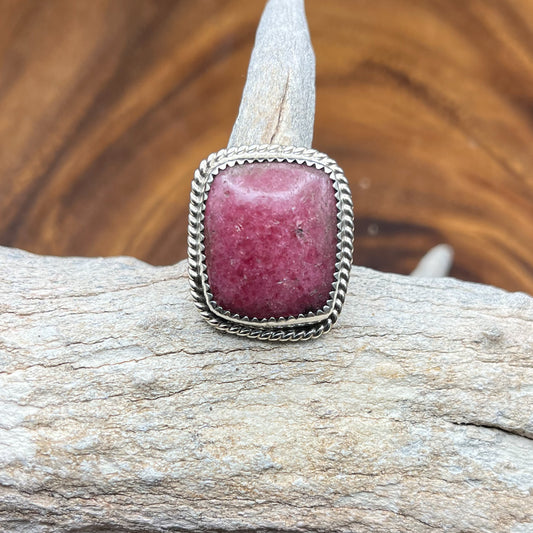 Authentic Native American Handmade Rhodonite Ring