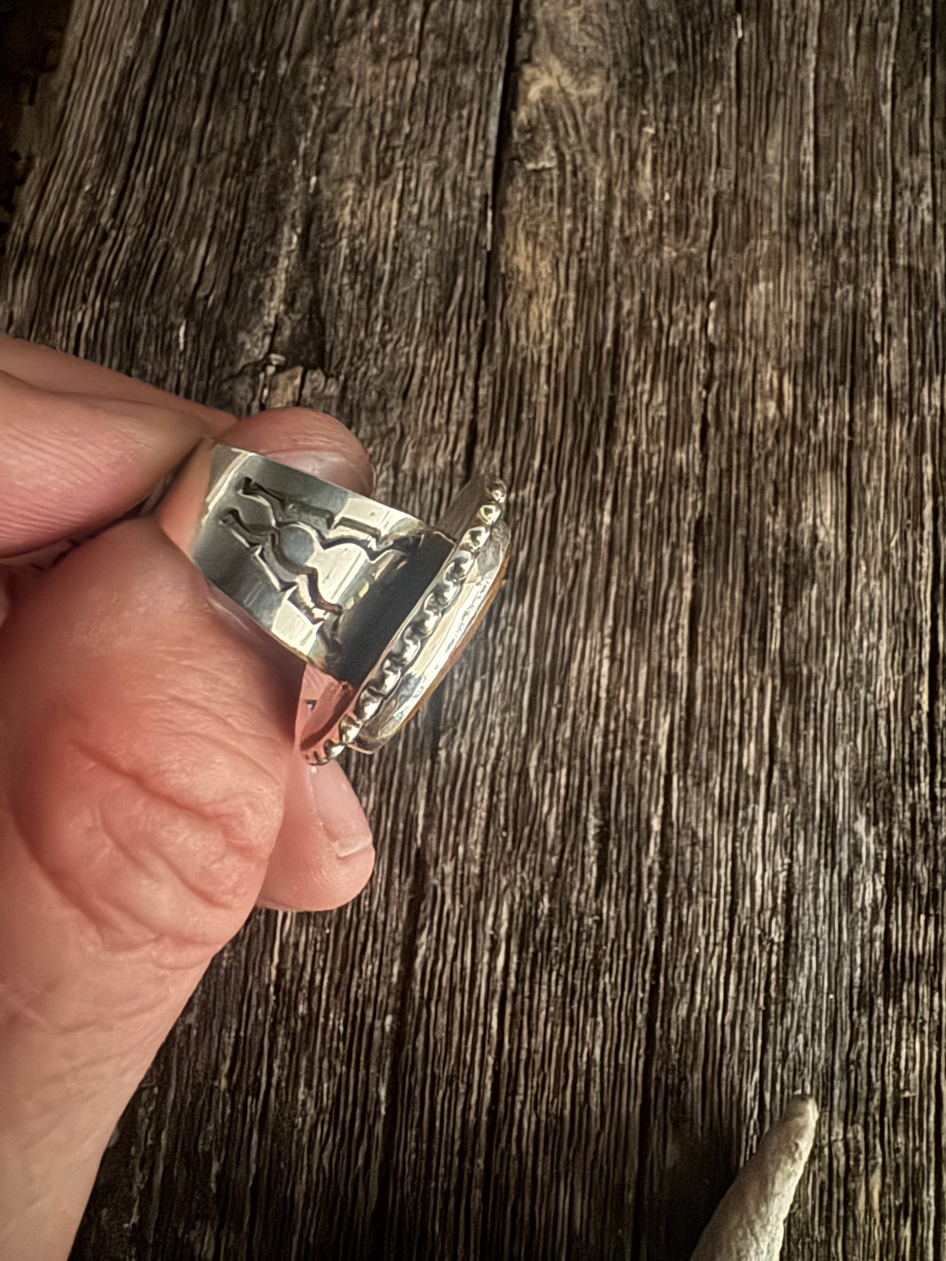 Royston Ribbon Handmade Sterling Silver Ring Size 11.5