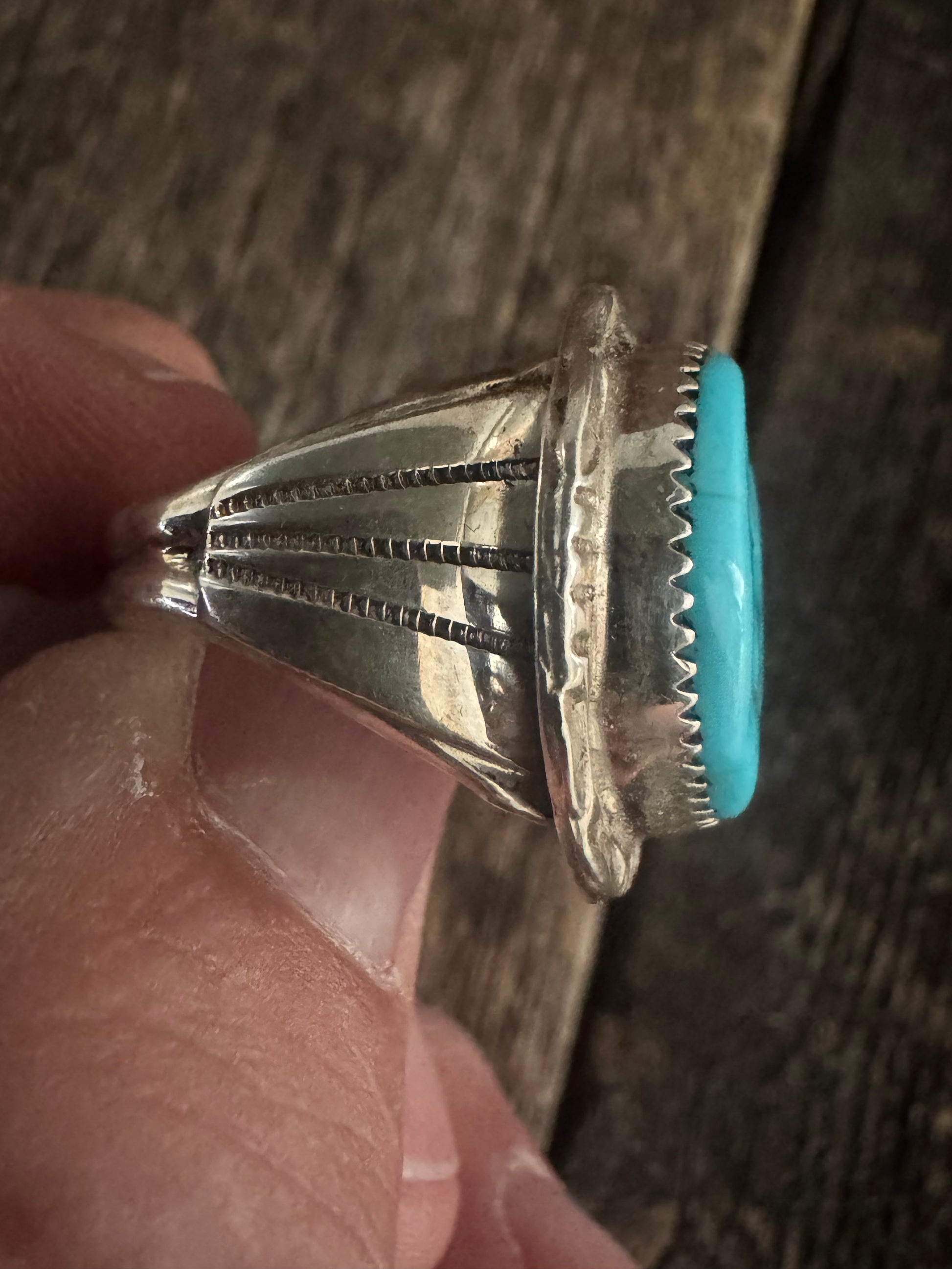 Sleeping Beauty Nugget Turquoise Ring Size 11