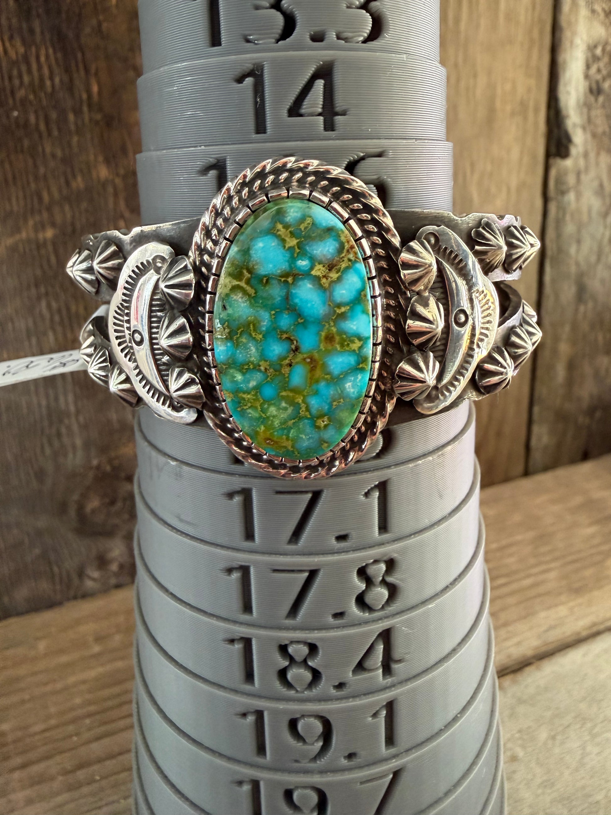 Native American J Nelson Handmade Sterling Silver- Kingman High-grade Women’s Cuff