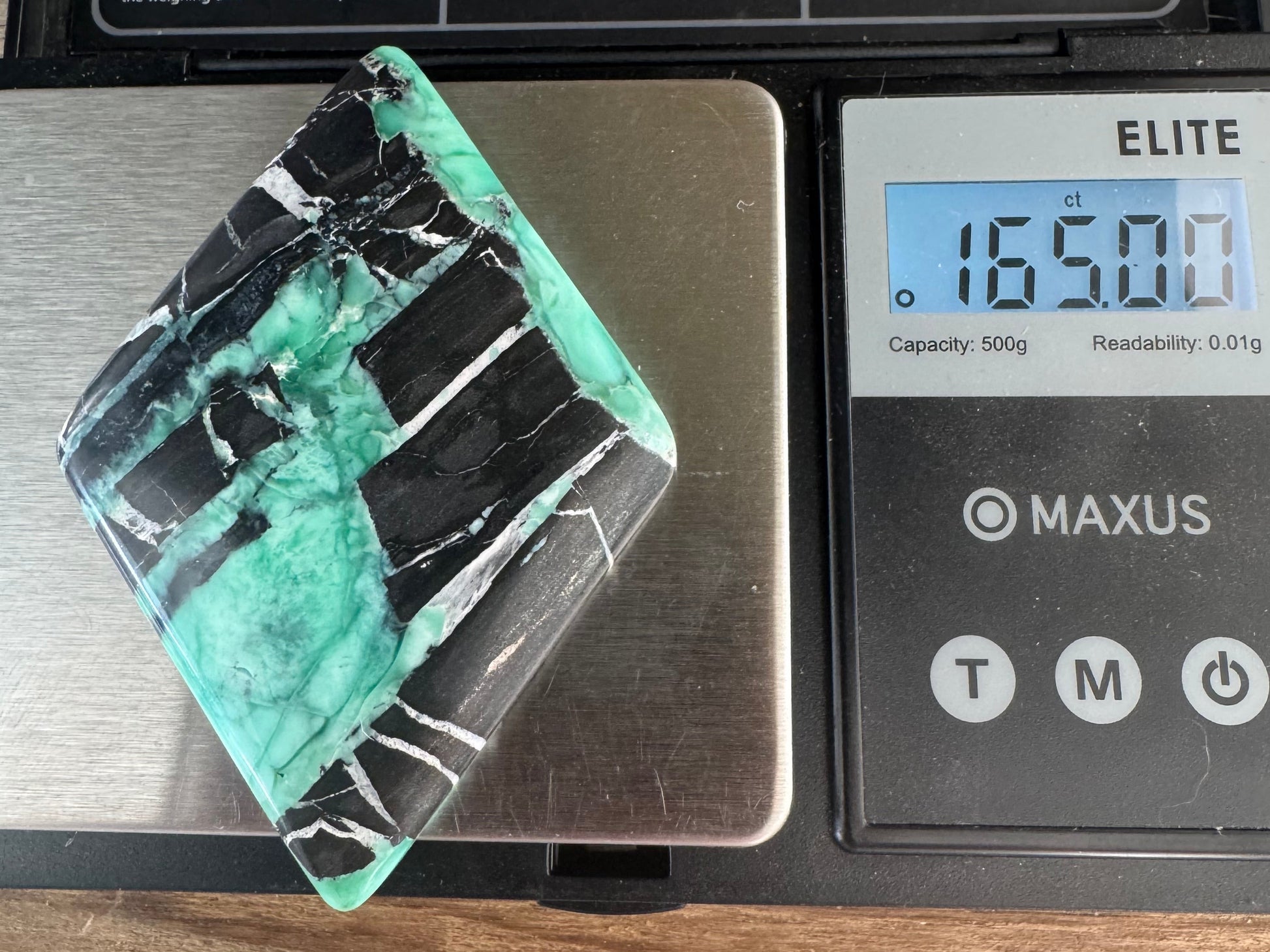 Black Ridge Variscite Giant Diamond Cab 165 Carats