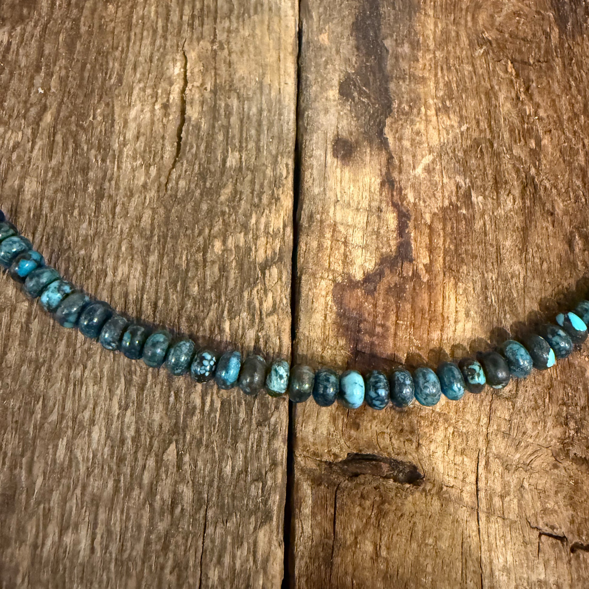 Authentic Native American Handmade Turquoise Bead Necklace