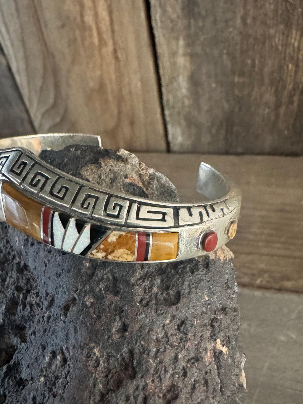 Calvin Begay Handmade Inlay Cuff-Bracelet