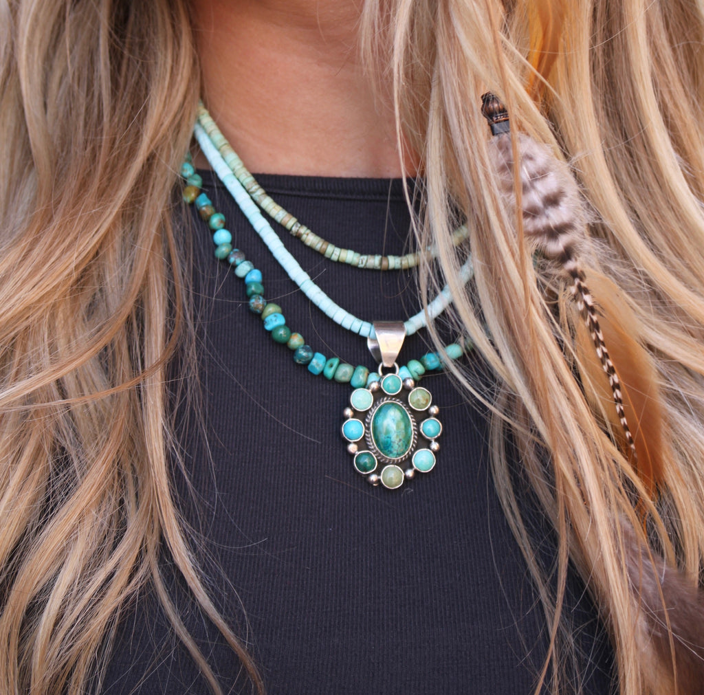 Heishi Bead 16” Hand Strung Stacker Necklace